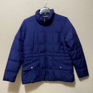 Columbia Women’s Blue Quilted Coat. No Hood. Very Good Condition. Size XL.